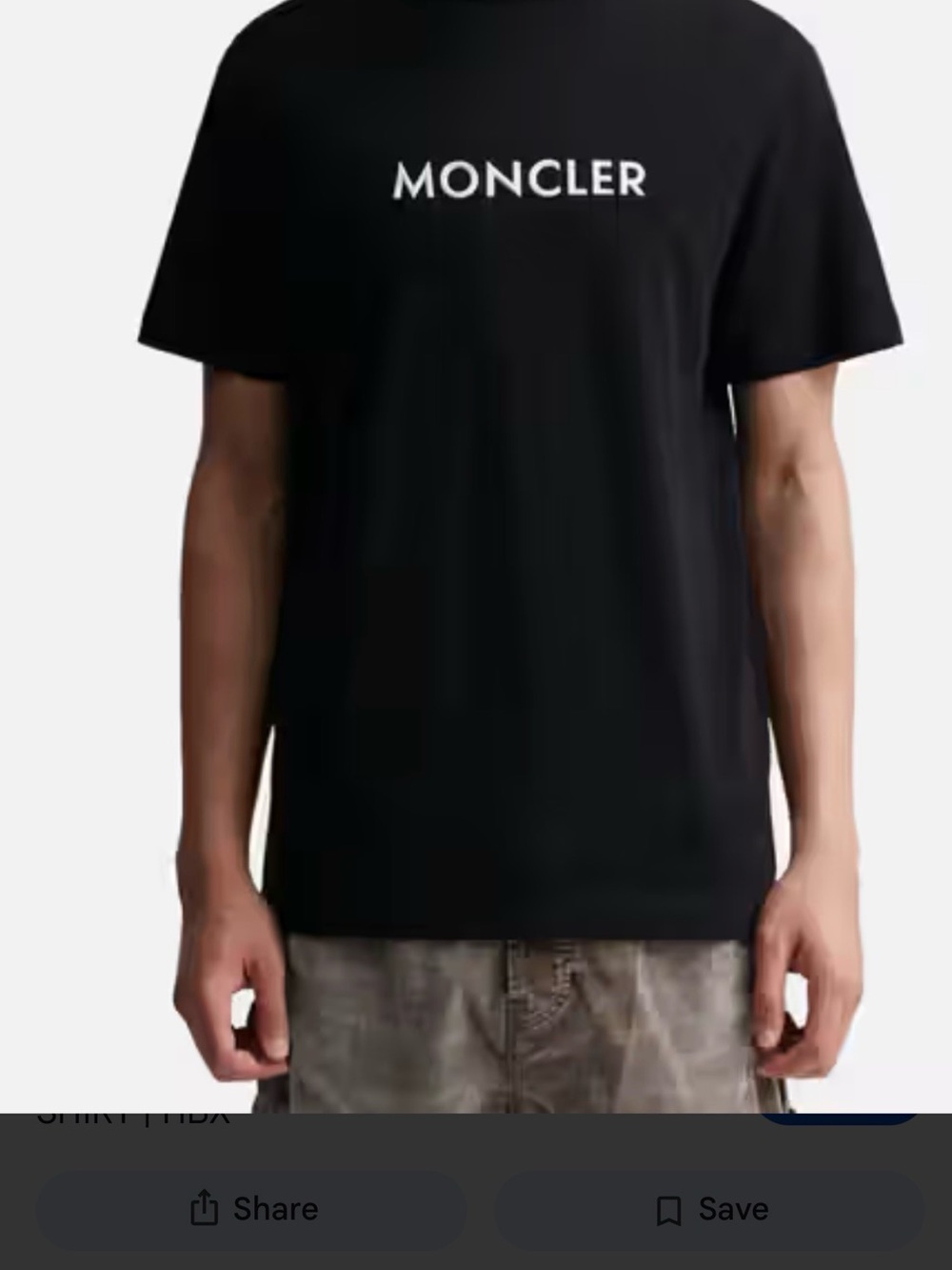 Moncler Men's Black Logo Cotton T-Shirt, XLarge
